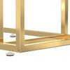 vidaXL Τραπέζι Υπολογ. Βοηθ. Μαύρο Όψη Μαρμάρου 50x35x65εκ. Ψημ. Γυαλί