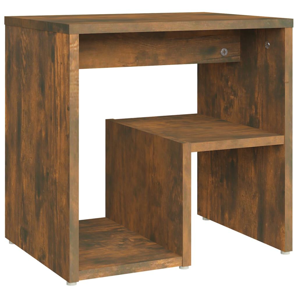 vidaXL Κομοδίνα 2 τεμ. Καπνιστή Δρυς 40x30x40 εκ. Επεξεργασμένο Ξύλο