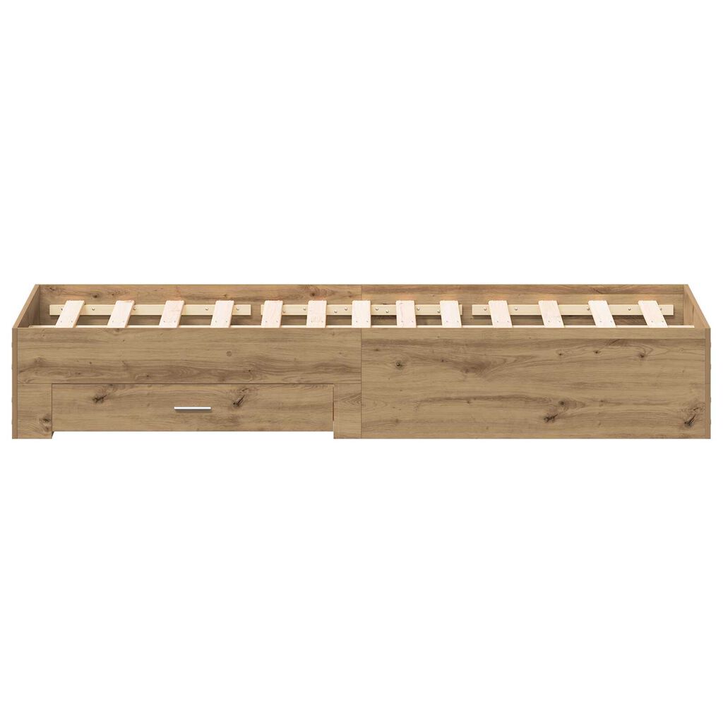 vidaXL Κρεβάτι με Συρτάρια Artisan Oak 135x190 cm Κατασκευασμένη Ξυλεία