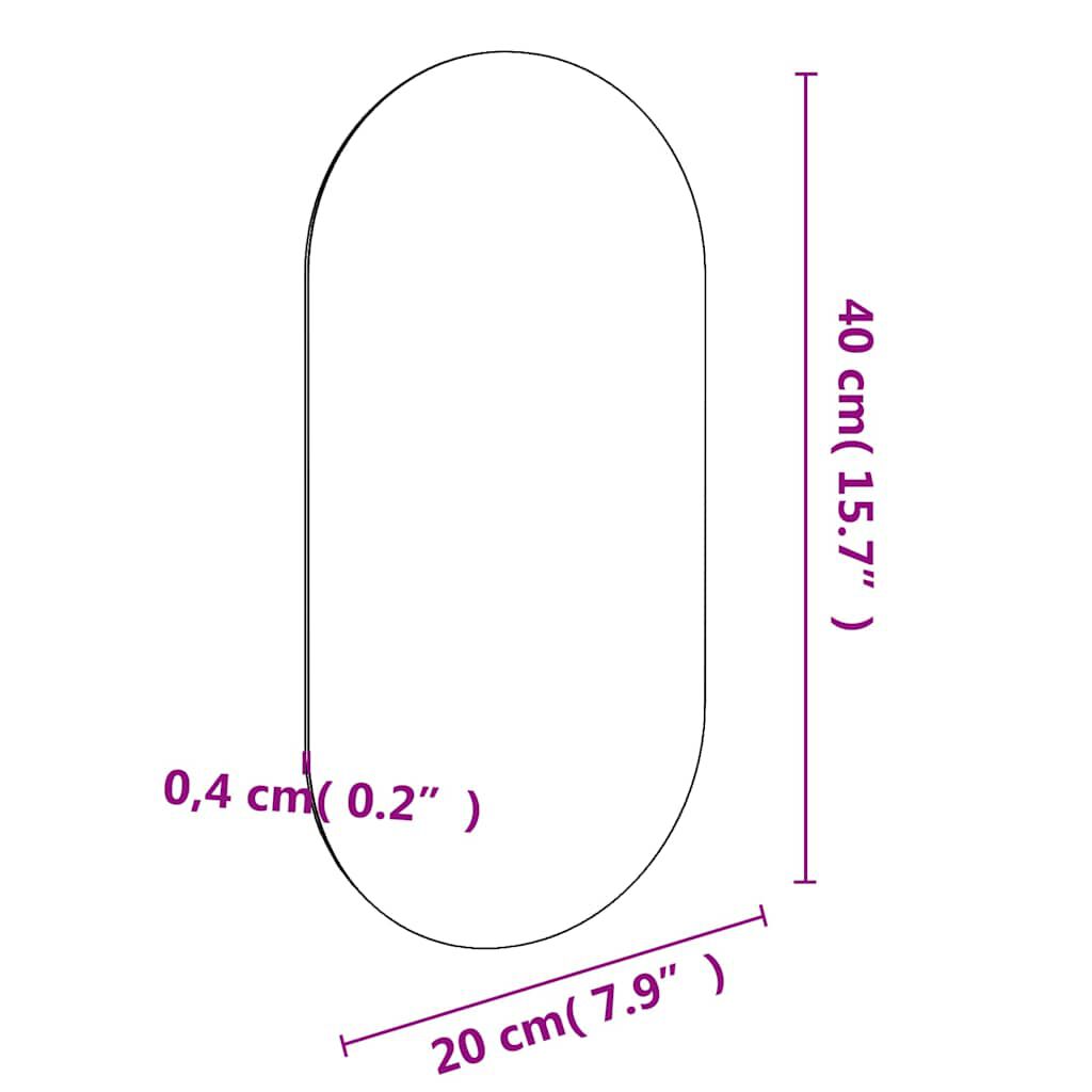 vidaXL Καθρέφτης 40 x 20 εκ. Γυάλινος