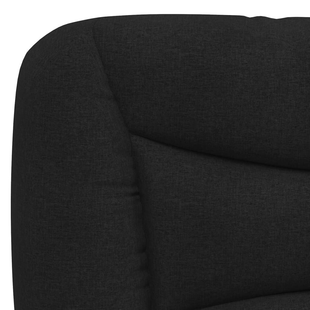 vidaXL Κρεβάτι με Στρώμα Μαύρο 120x200 εκ. Υφασμάτινο