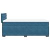 vidaXL Κρεβάτι Boxspring με Στρώμα Σκούρο Μπλε 100x200 εκ. Βελούδινο