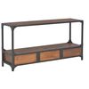 vidaXL Έπιπλο Τηλεόρασης με 3 Συρτάρια 120x30x60 εκ. Μασίφ Ξύλο Πεύκου