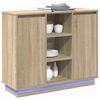 vidaXL Κομοδίνο με ράφι Δρύς Sonoma 90 x 32 x 75 εκ Επεξεργασμένο ξύλο
