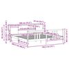 vidaXL Κρεβάτι Βιβλιοθήκη Χωρίς Στρώμα 180x200 εκ Μασίφ Ξύλο Πεύκου