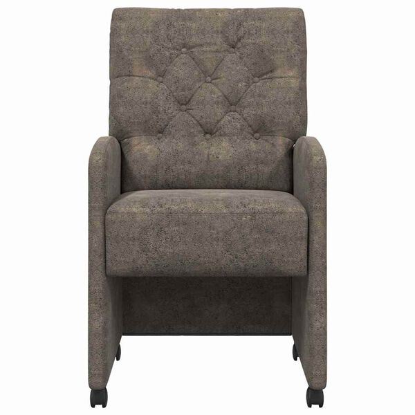 vidaXL Καρέκλες φαγητού με τροχούς 2 pcs Σκούρο γκρι 58 x 67 x 97 εκ