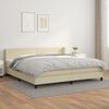 vidaXL &Kappa;&rho;&epsilon;&beta;ά&tau;&iota; Boxspring &mu;&epsilon; &Sigma;&tau;&rho;ώ&mu;&alpha; &Kappa;&rho;&epsilon;&mu; 200x200 &epsilon;&kappa;. &Sigma;&upsilon;&nu;&theta;&epsilon;&tau;&iota;&kappa;ό &Delta;έ&rho;&mu;&alpha;