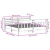 vidaXL Σκελετός Κρεβατιού Χωρίς Στρώμα 180x200 εκ Μασίφ Ξύλο Πεύκου
