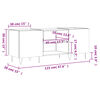 vidaXL Δισκοθήκη Sonoma Δρυς 121 x 38 x 48 εκ. από Επεξεργασμένο Ξύλο