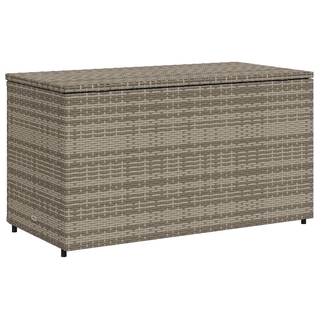 vidaXL Ντουλάπι Αποθήκευσης Κήπου Γκρι 110x55,5x60,5 εκ. Συνθ. Ρατάν