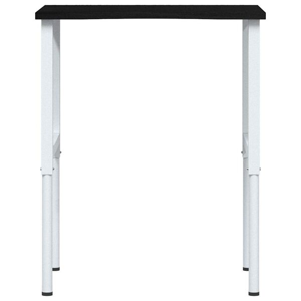 vidaXL πάγκος εργασίας σκούρο καφέ 80x60x(71,5-98) cm μασίφ ξύλο δρυς