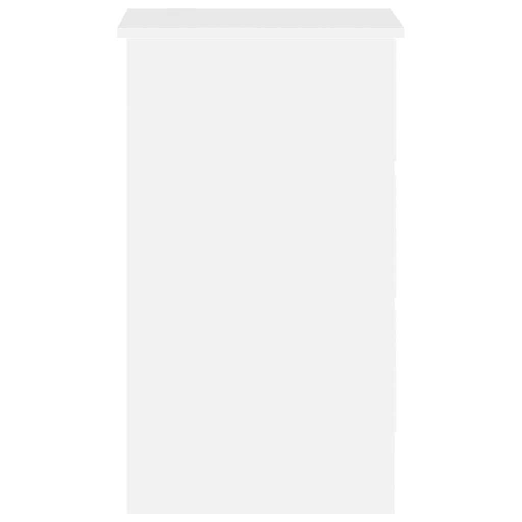 vidaXL Γραφείο Γυαλιστερό Λευκό 90 x 45 x 76 εκ. από Επεξ. Ξύλο