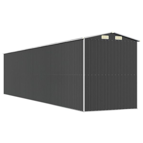 vidaXL Αποθήκη Κήπου Ανθρακί 192x855x223 εκ. Γαλβανισμένο Ατσάλι
