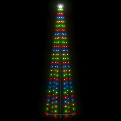 vidaXL Δέντρο από Φωτάκια 136 LED Πολύχρωμο Φως 70 x 240 εκ.