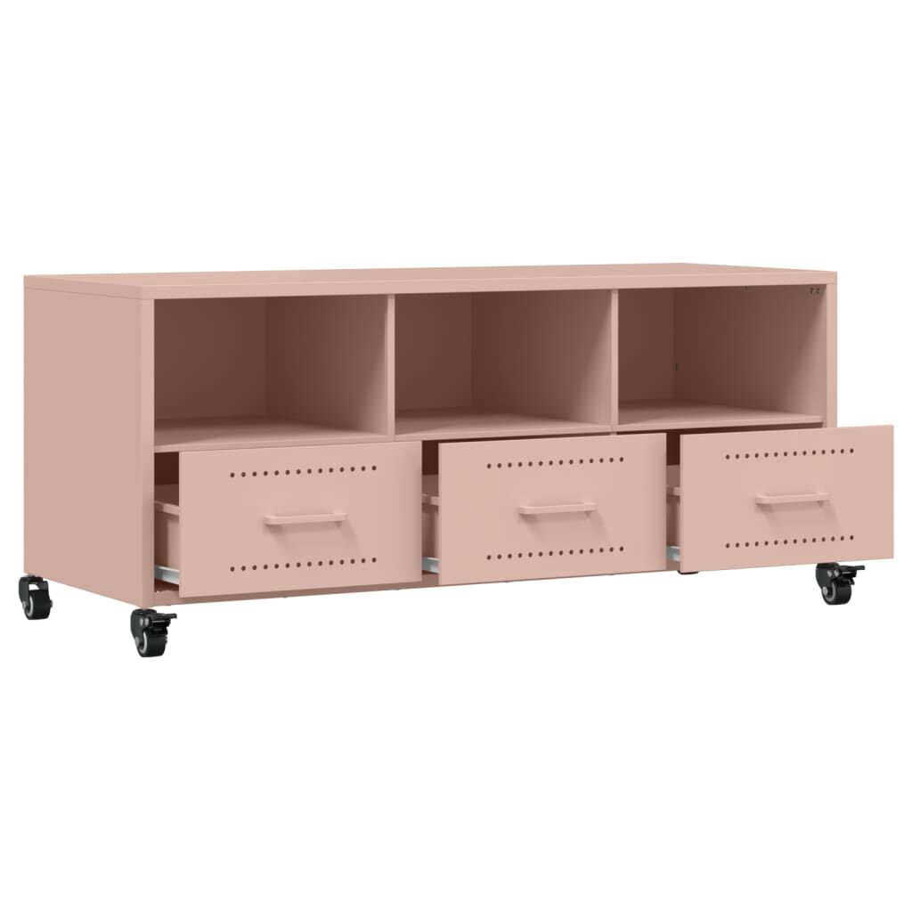 vidaXL Έπιπλο Τηλεόρασης Ροζ 100,5x39x43,5 εκ. Ατσάλι