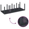 vidaXL Σέτ φαγητού για κήπο 9 pcs Ανθρακί Rattan Polt