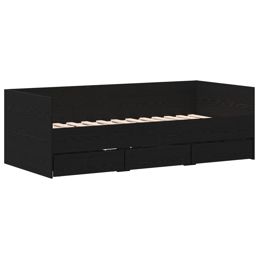 vidaXL Δίπλωμα Μαύρη δρυς Επεξεργασμένο ξύλο 90 x 200 cm Ανθεκτικό