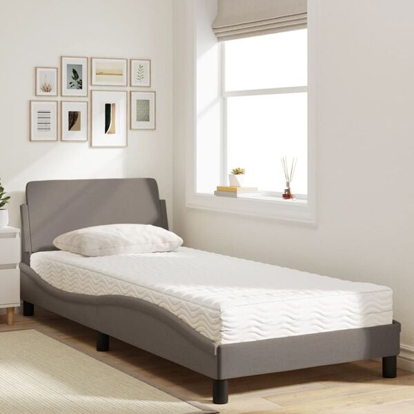 vidaXL &Kappa;&rho;&epsilon;&beta;ά&tau;&iota; &mu;&epsilon; &Sigma;&tau;&rho;ώ&mu;&alpha; Dover Taupe 80x200 &epsilon;&kappa;. &Upsilon;&phi;&alpha;&sigma;&mu;ά&tau;&iota;&nu;&omicron;