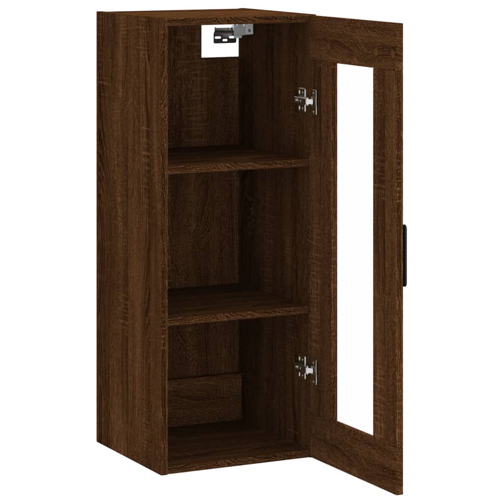 vidaXL Ντουλάπι Τοίχου Καφέ Δρυς 34,5 x 34 x 90 εκ.
