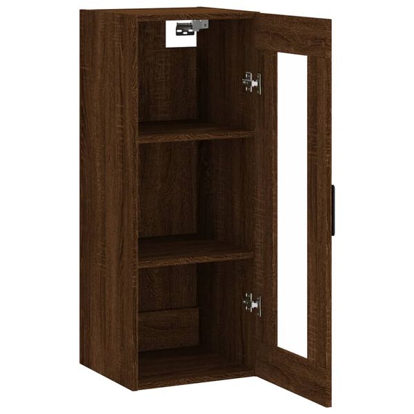 vidaXL Ντουλάπι Τοίχου Καφέ Δρυς 34,5 x 34 x 90 εκ.