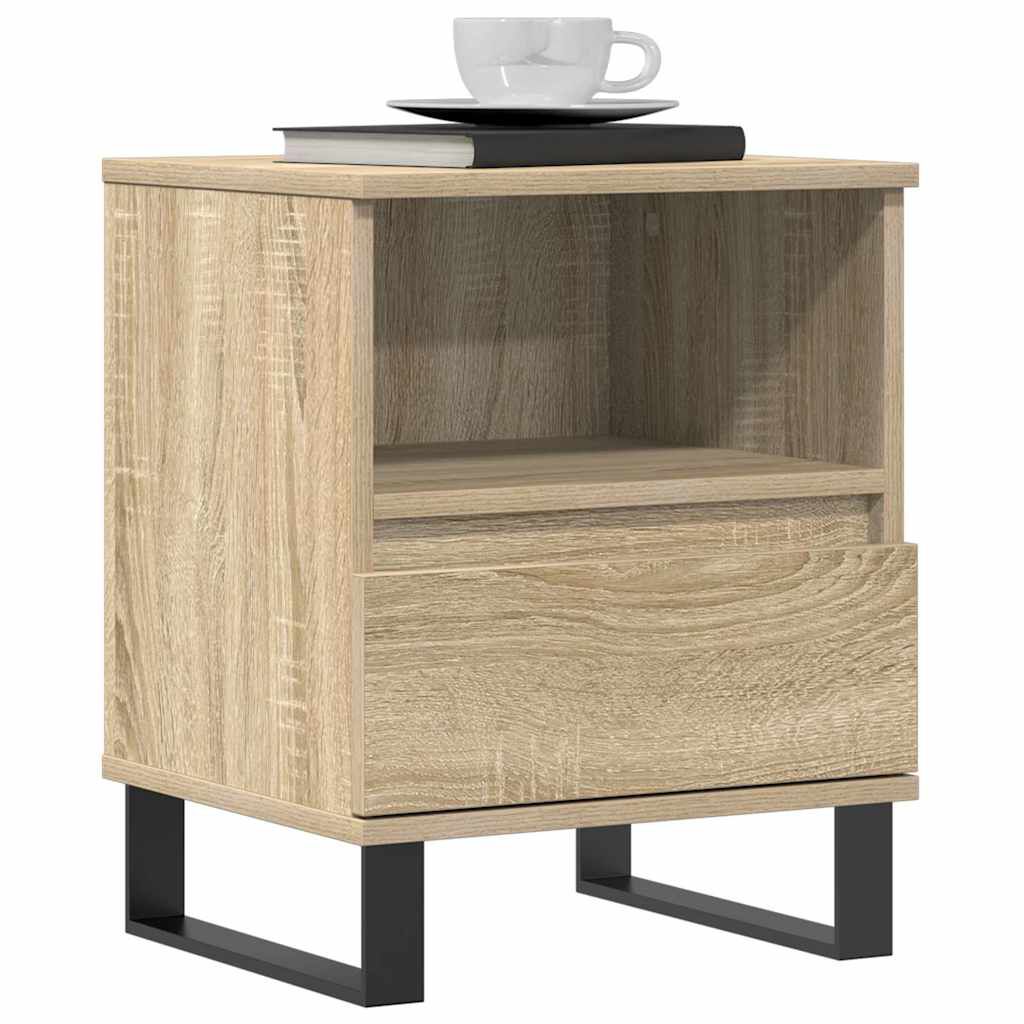 vidaXL Κομοδίνα 2 τεμ. Sonoma Δρυς 40 x 35 x 50 εκ. από Επεξεργ. Ξύλο