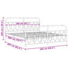 vidaXL Πλαίσιο Κρεβατιού με Κεφαλάρι&Ποδαρικό Λευκό 160x200εκ. Μέταλλο
