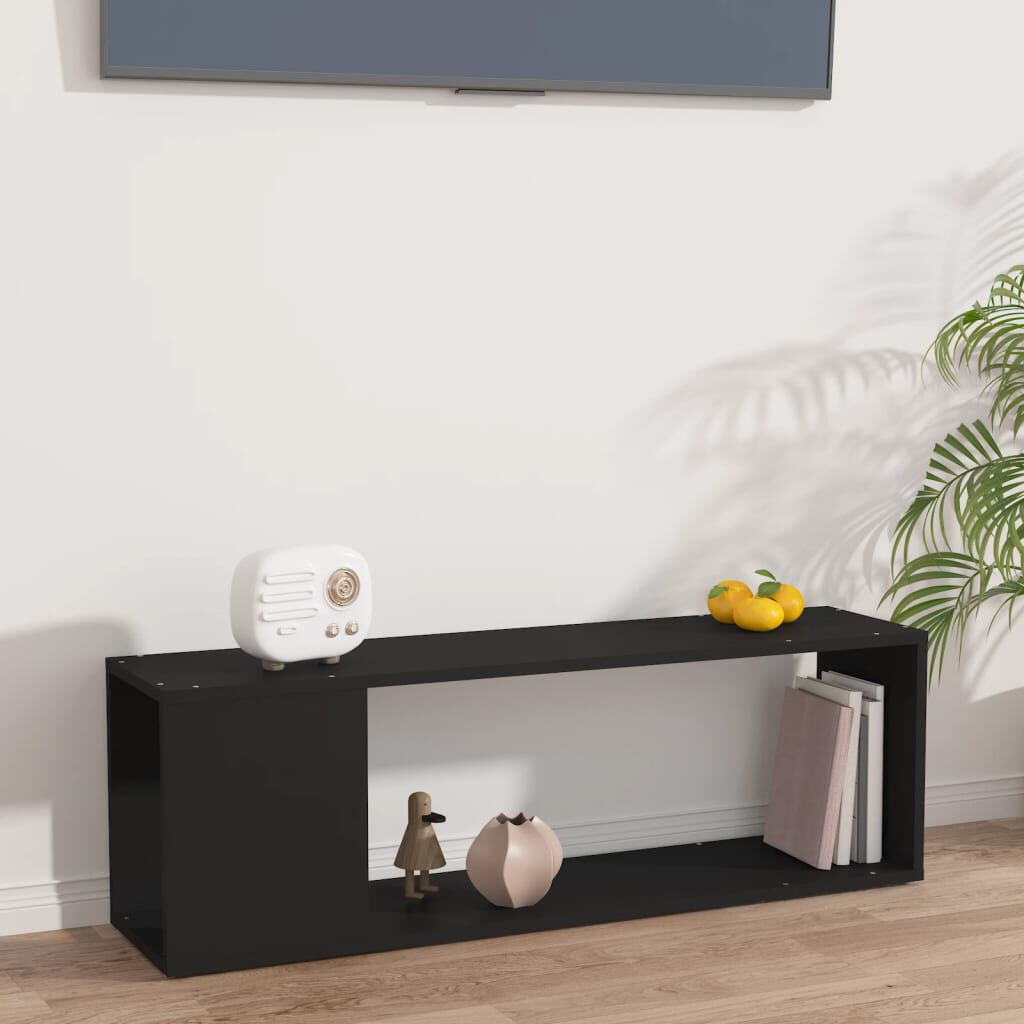 vidaXL Έπιπλο Τηλεόρασης Μαύρο 100 x 24 x 32 εκ. Επεξεργασμένο Ξύλο