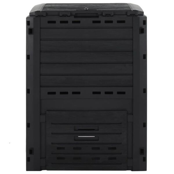 vidaXL Κομποστοποιητής Κήπου Μαύρος 280 Λίτρων από Πολυπροπυλένιο