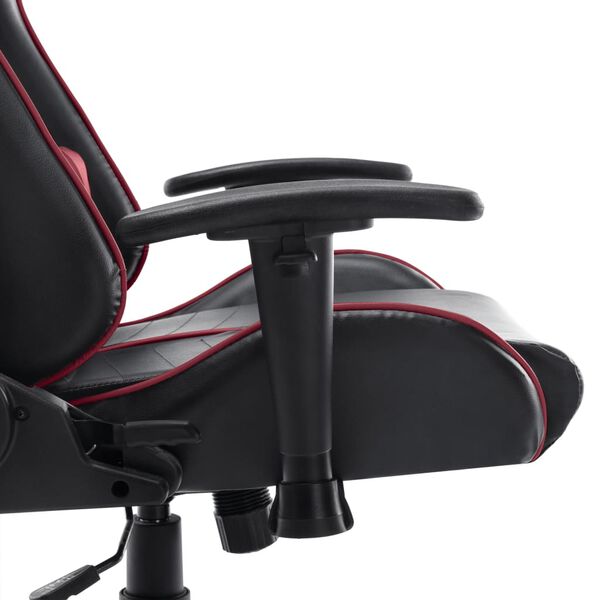vidaXL Καρέκλα Gaming Μαύρο / Μπορντό από Συνθετικό Δέρμα