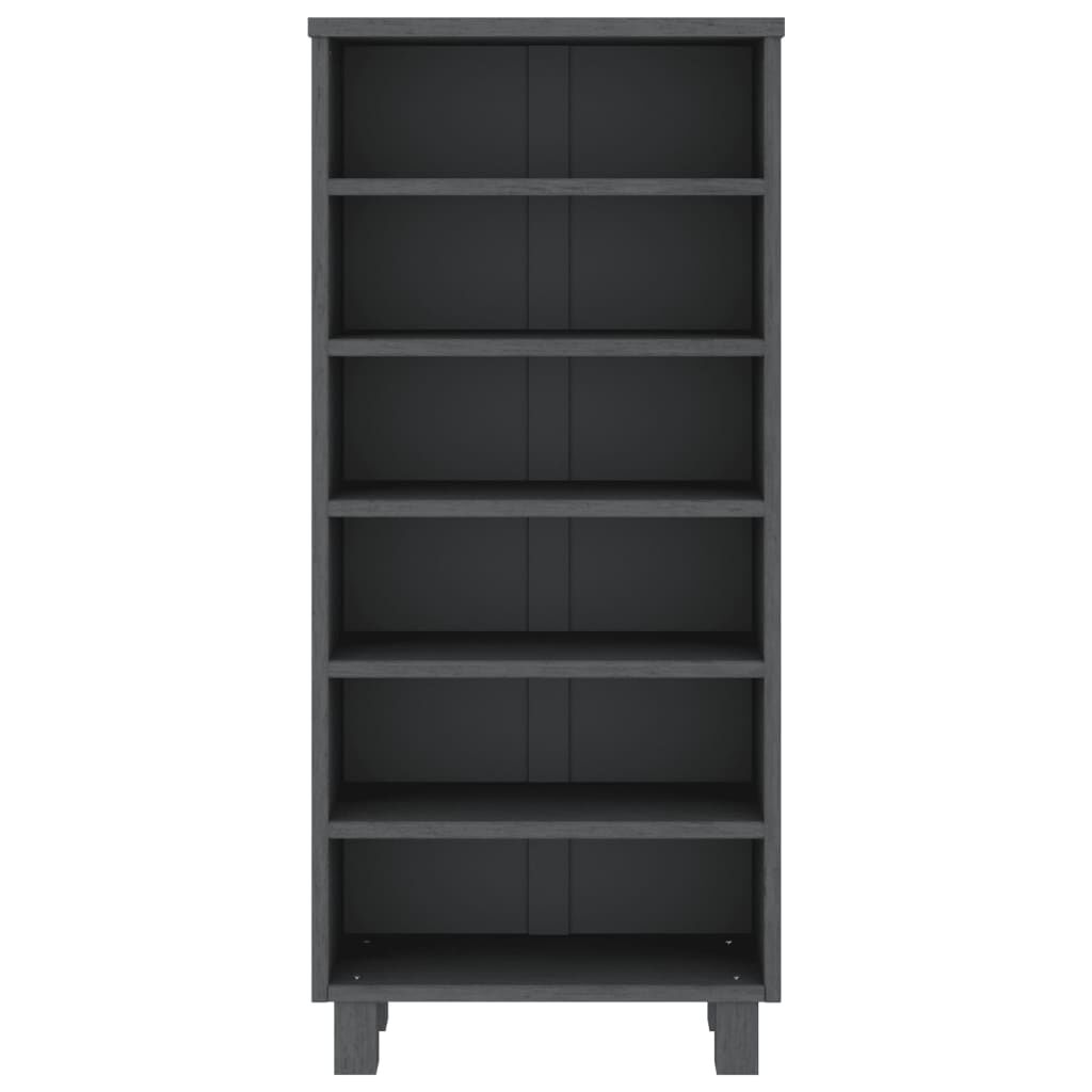 vidaXL Ραφιέρα CD HAMAR Σκ. Γκρι 45x18x100 εκ. Μασίφ Ξύλο Πεύκου