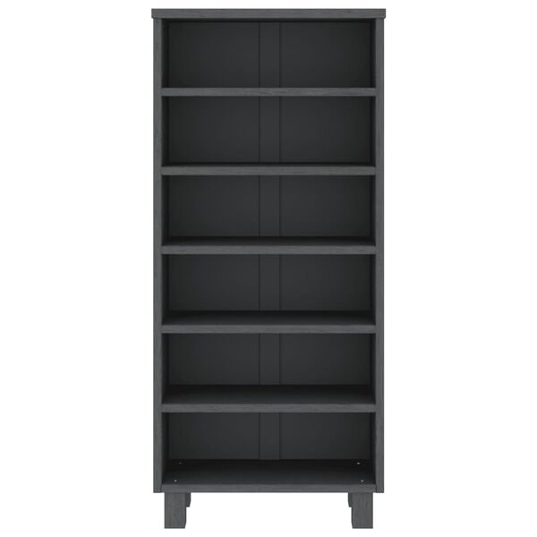 vidaXL Ραφιέρα CD HAMAR Σκ. Γκρι 45x18x100 εκ. Μασίφ Ξύλο Πεύκου