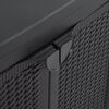 vidaXL Ντουλάπι Αποθήκευσης Κήπου Μαύρο 65x45x88 εκ. από Ρατάν PP