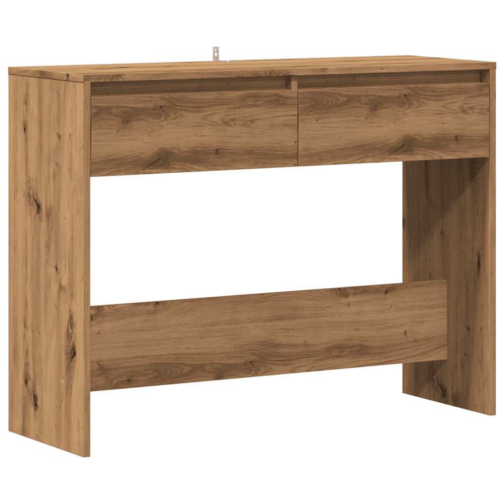 vidaXL Τραπέζι Κονσόλα Αρτισιανή Δρυς 100x35x76,5εκ Επεξεργασμένο Ξύλο
