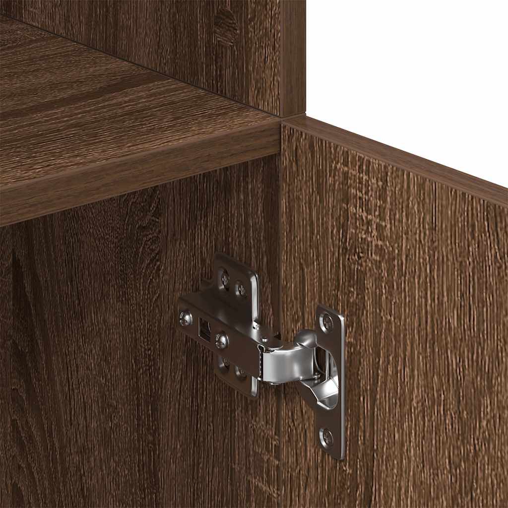 vidaXL Ντουλάπι Κουζίνας Καφέ δρυς 57x41,5x131,5 εκ. Επεξεργ. Ξύλο