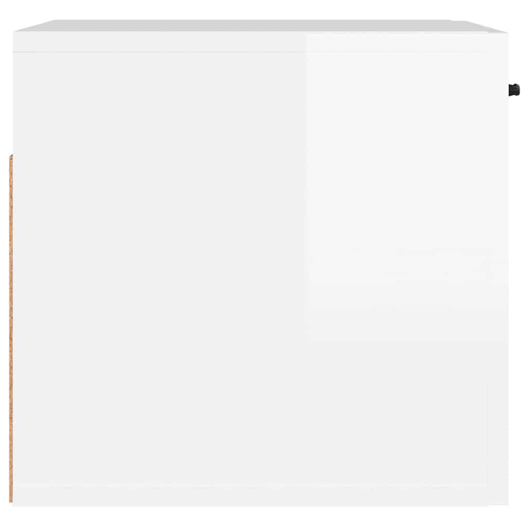 vidaXL Ντουλάπι Τοίχου Γυαλιστερό Λευκό 80x35x36,5 εκ. Επεξεργ. Ξύλο
