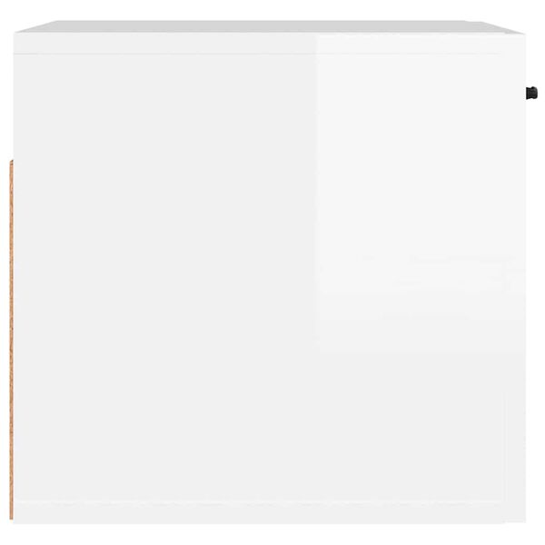 vidaXL Ντουλάπι Τοίχου Γυαλιστερό Λευκό 80x35x36,5 εκ. Επεξεργ. Ξύλο