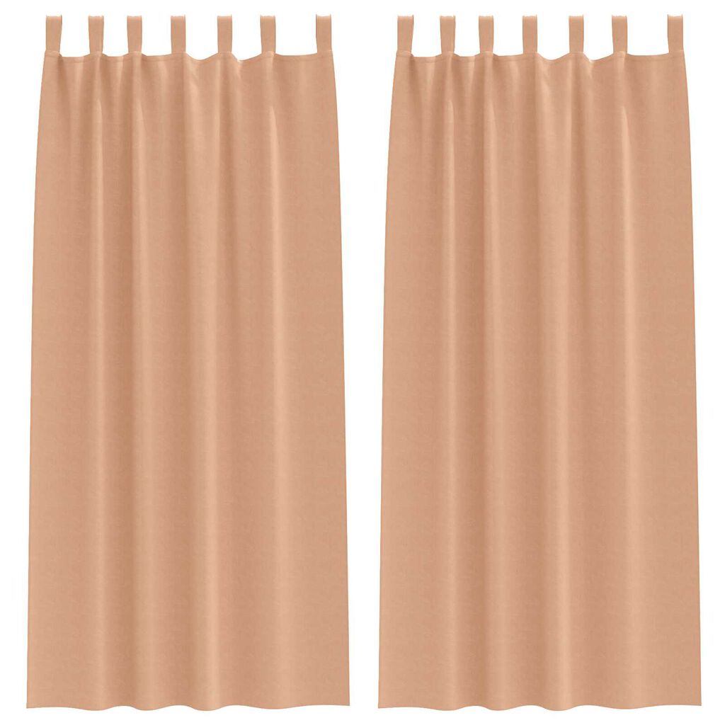 vidaXL Κουρτίνες 2 pcs Ανοιχτό καφέ 245 x 140 εκ. Πολυεστέρας