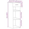 vidaXL Ντουλάπι Sonoma Δρυς 30x42,5x93 εκ. από Επεξεργασμένο Ξύλο