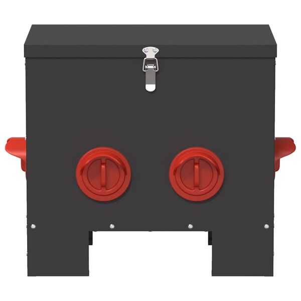 vidaXL Ταΐστρα κοτόπουλων Μαύρο 60.5 x 29 x 51 εκ.