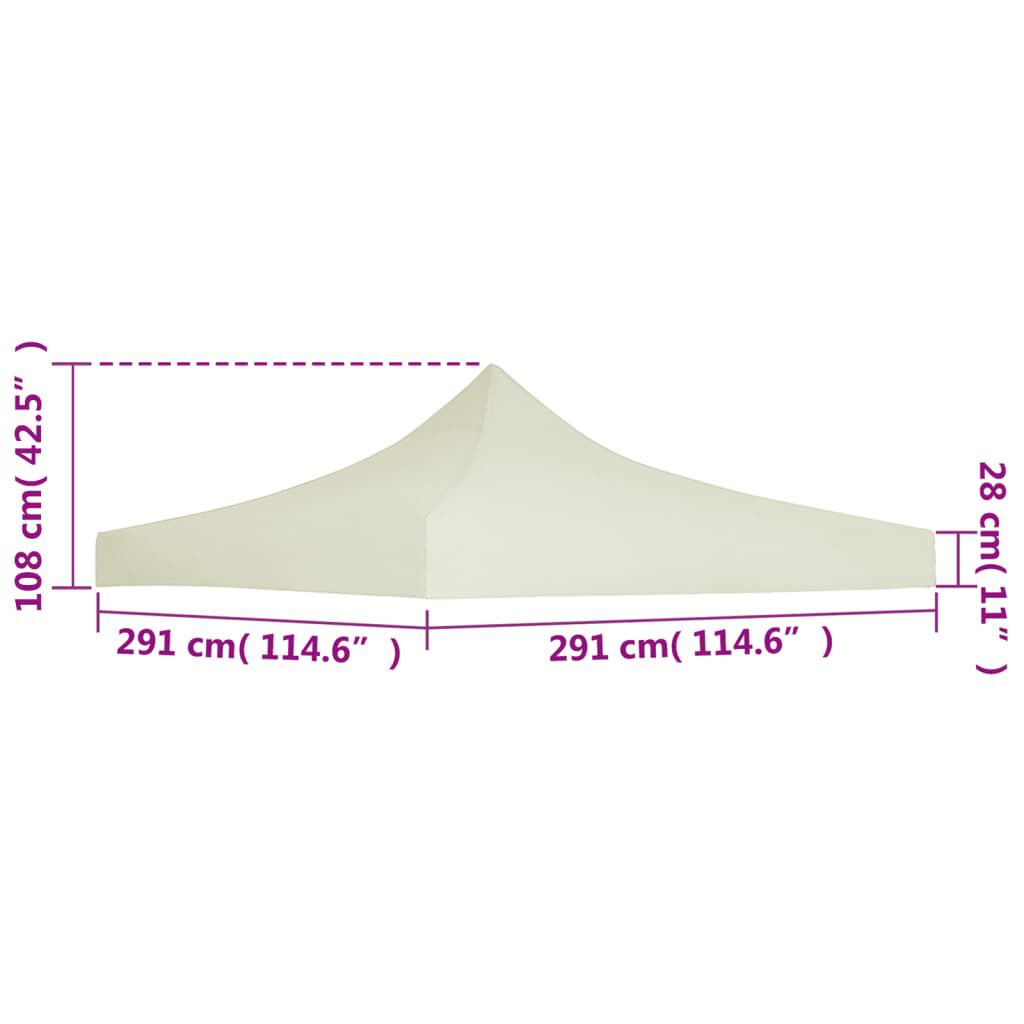 vidaXL Κάλυμμα Τέντας Εκδηλώσεων Κρεμ 3 x 3 μ.