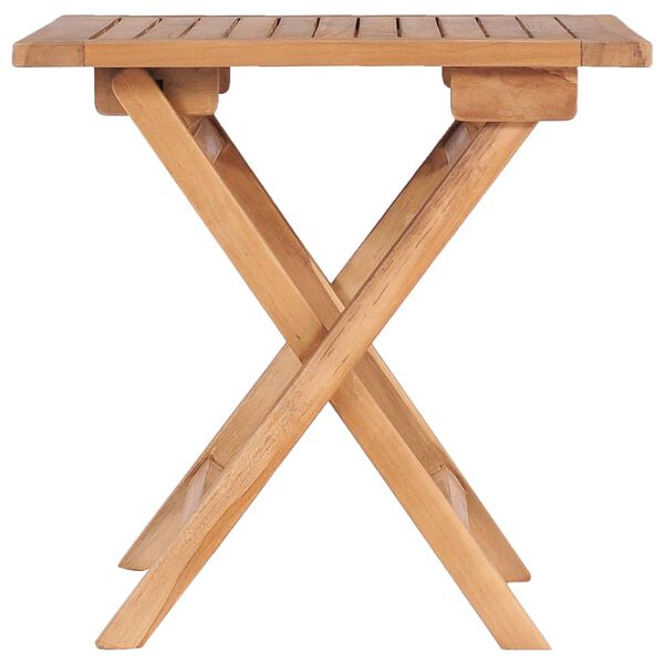 vidaXL Τραπέζι Κήπου Πτυσσόμενο 45 x 45 x 45 εκ. από Μασίφ Ξύλο Teak