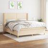 vidaXL &Kappa;&rho;&epsilon;&beta;ά&tau;&iota; Boxspring &mu;&epsilon; &Sigma;&tau;&rho;ώ&mu;&alpha; &Kappa;&rho;&epsilon;&mu; 180x200 &epsilon;&kappa;. &Upsilon;&phi;&alpha;&sigma;&mu;ά&tau;&iota;&nu;&omicron;