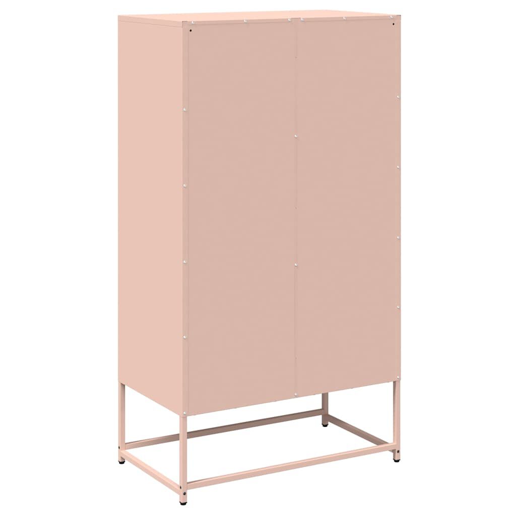 vidaXL Highboard Ροζ 68x39x123 cm Ατσάλι