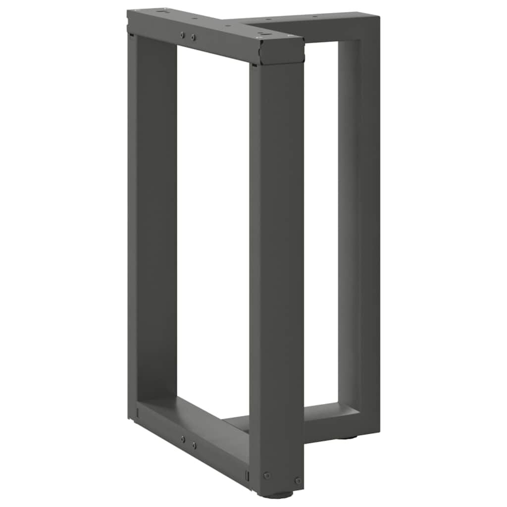 vidaXL Πόδια τραπεζαρίας σχήμα T 2τεμ. Ανθρακί 50x35x(72-73)εκ. Ατσάλι