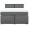 vidaXL Κρεβάτι Boxspring με Στρώμα Σκούρο Γκρι 140x190 εκ. Υφασμάτινο