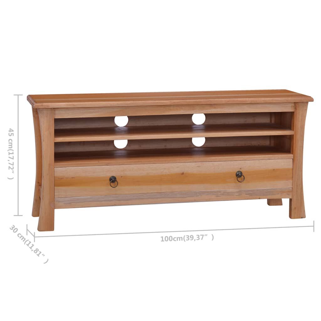 vidaXL Έπιπλο Τηλεόρασης 100 x 30 x 45 εκ. από Μασίφ Μαόνι