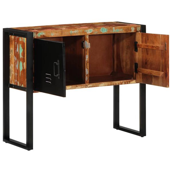 vidaXL Ντουλάπι κονσόλας Πολύχρωμο 90x35x75 εκ Μασίφ Ξύλο Ανακυκλωμένο