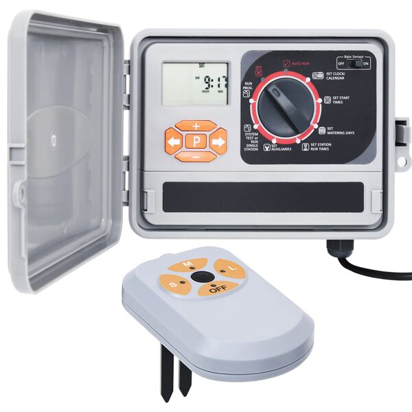 vidaXL Προγραμματιστής Ποτίσματος Κήπου με Αισθητήρα Υγρασίας