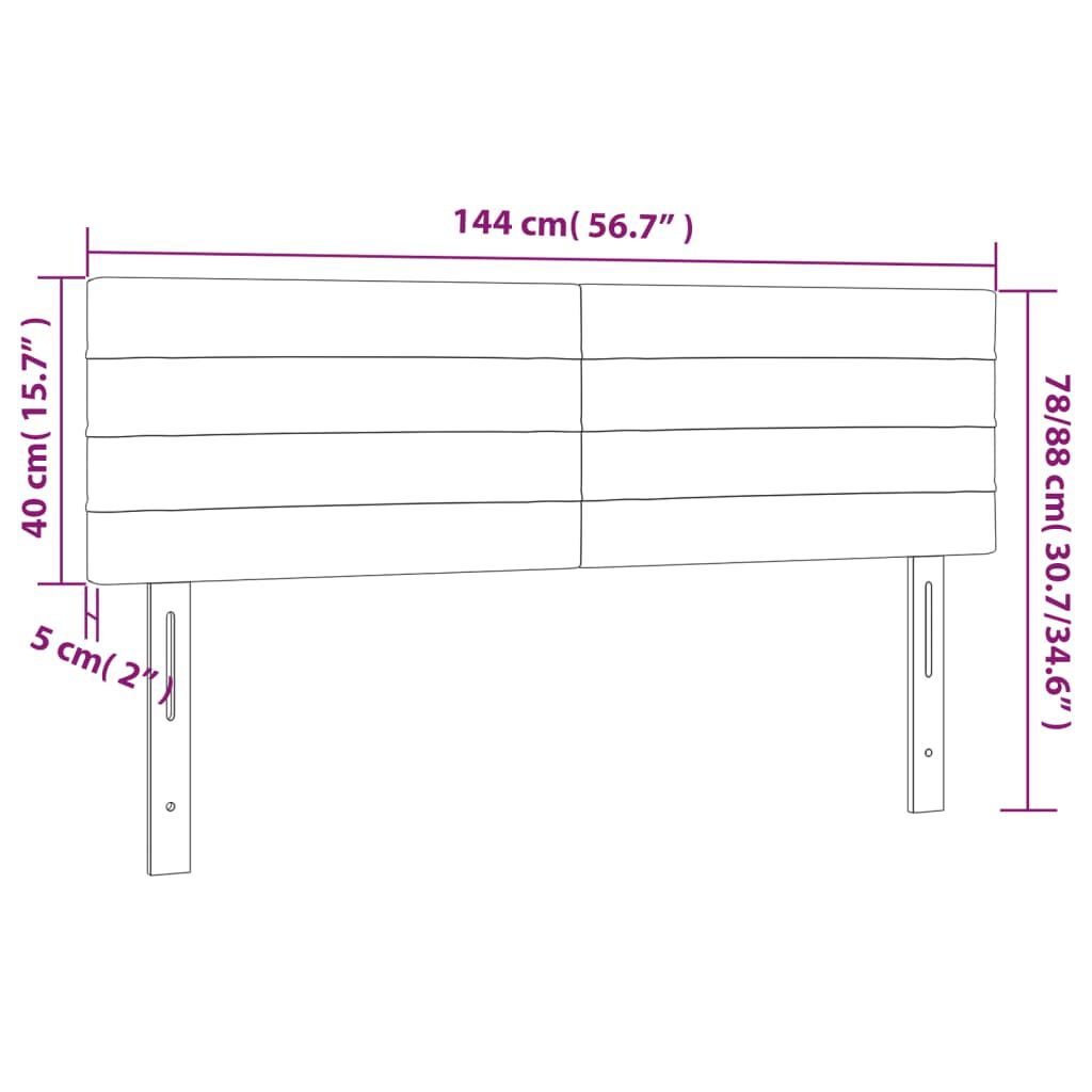 vidaXL Κεφαλάρια Κρεβατιού 2 τεμ. Μπλε 72x5x78/88 εκ. Υφασμάτινα