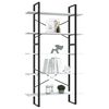 vidaXL Βιβλιοθήκη με 5 Ράφια Λευκή 100 x 30 x 175 εκ. από Επεξ. Ξύλο